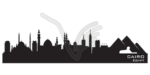 Cairo Egypt skyline Detailed silhouette - vector clipart / vector image