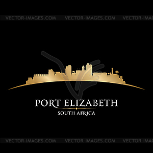 Port Elizabeth South Africa city skyline - vector clipart