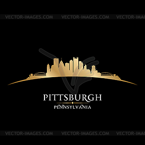 Pittsburgh Pennsylvania city skyline silhouette - vector image