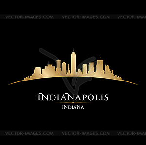 Indianapolis Indiana city skyline silhouette black - vector clip art