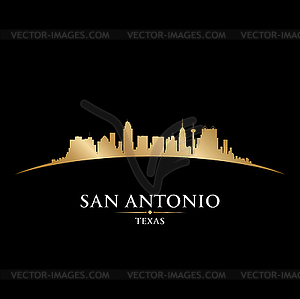 San Antonio Texas city skyline silhouette black - vector image