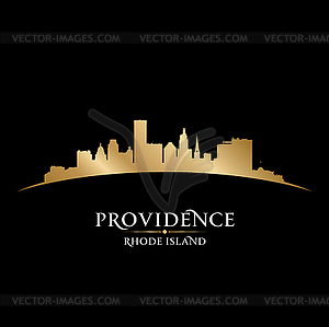 Providence Rhode Island city silhouette black - vector clipart