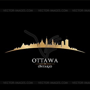 Ottawa Ontario Canada city skyline silhouette - vector clipart