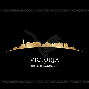 Victoria British Columbia Canada city skyline - vector image