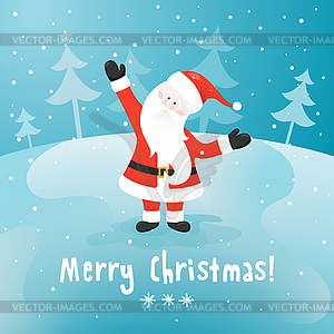 Santa Claus. Christmas card - vector image