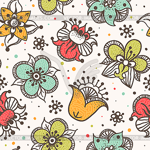 Seamless floral pattern - vector clip art