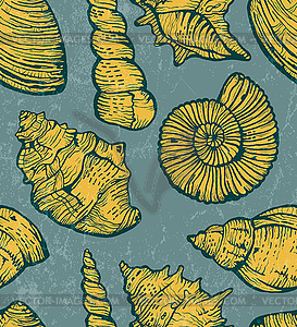 Sea shell background - vector clip art