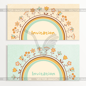 Baby shower cards - stock vector clipart