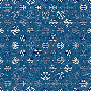 Seamless pattern with snowflakes - vector image