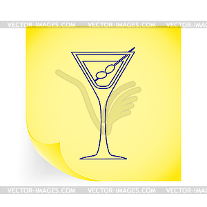 Martini single icon - vector EPS clipart