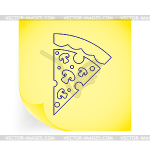 Pizza icon - vector image