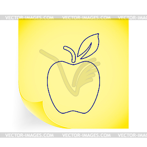 Apple flat icon - vector image