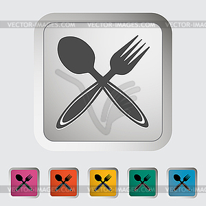 Spoon, fork - vector image