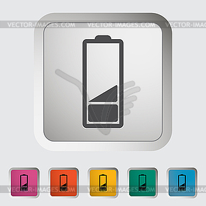 Charging battery, single icon - vector clipart