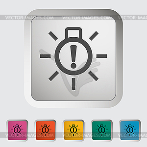 Xenon car lamp icon - vector image