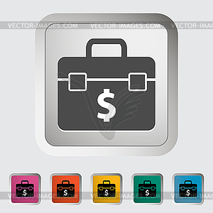 Briefcase single icon - vector clipart / vector image