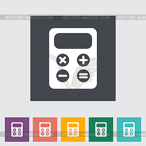 Calculator flat icon - vector clip art