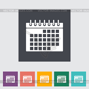 Calendar flat icon - vector clipart