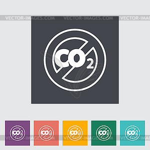 CO2 плоский значок - векторный дизайн