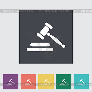 Auction flat icon - vector image