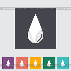 Drop flat icon - vector image