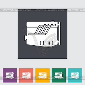 Engine flat icon - vector clipart