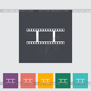 Film flat icon - vector clipart