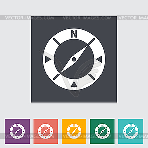 Compass flat icon - vector image