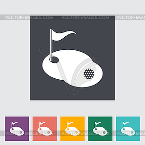 Golf flat single icon - vector image