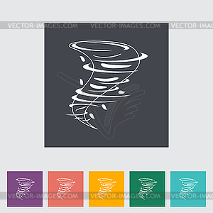 Tornado flat icon - vector clipart