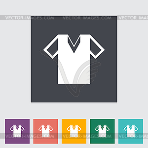 T-shirt single flat icon - vector image