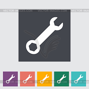 Wrench single icon - vector clipart