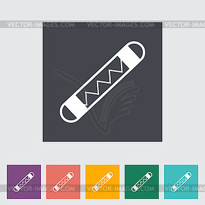 Автомобильный предохранитель одной плоской значок - векторизованное изображение