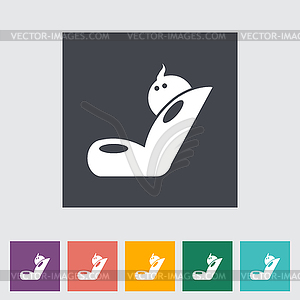 Child car seat flat icon - vector clipart