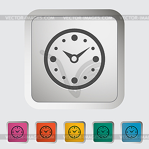 Clock icon - color vector clipart