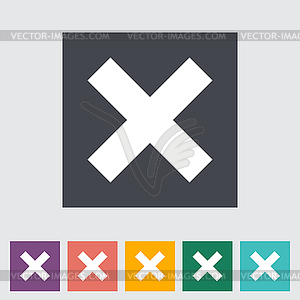 Delete button - vector clipart