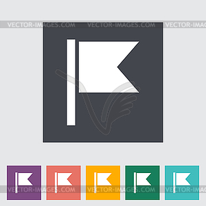 Флаг одной плоской значок - изображение векторного клипарта