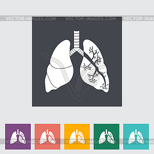 Lungs in Black and White - vector clipart