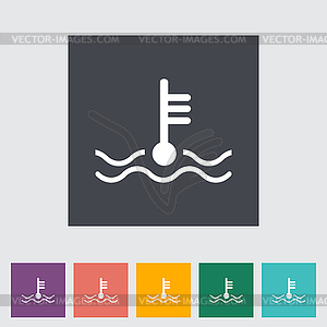 Icon of motor temperature - vector image