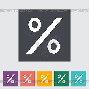 Icon percent sign  - vector image