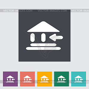 Entry single flat icon - color vector clipart