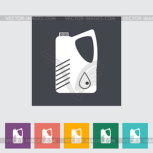 Jerrycan single flat icon - vector clipart