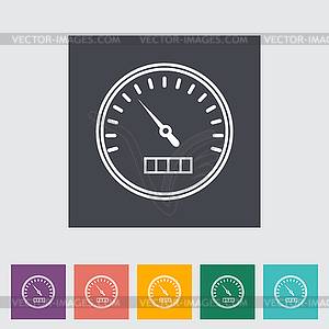 Speedometer flat icon - vector clipart / vector image