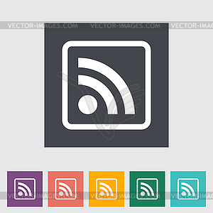 Rss flat icon - vector image