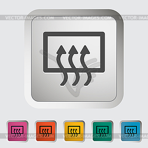 Rear window defrost - vector image