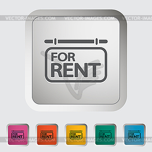 For rent. Single icon - vector clipart