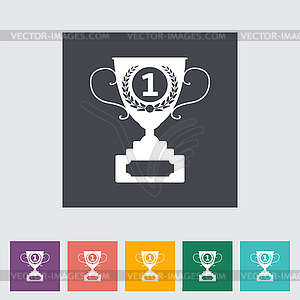 Cup single flat icon - royalty-free vector clipart