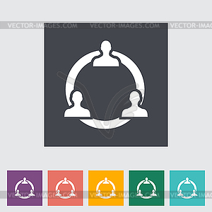 Network flat icon - vector EPS clipart