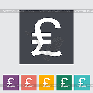 Pound sterling flat icon - vector clip art