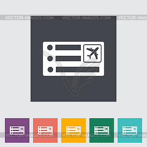 Авиабилет - векторный клипарт / векторное изображение